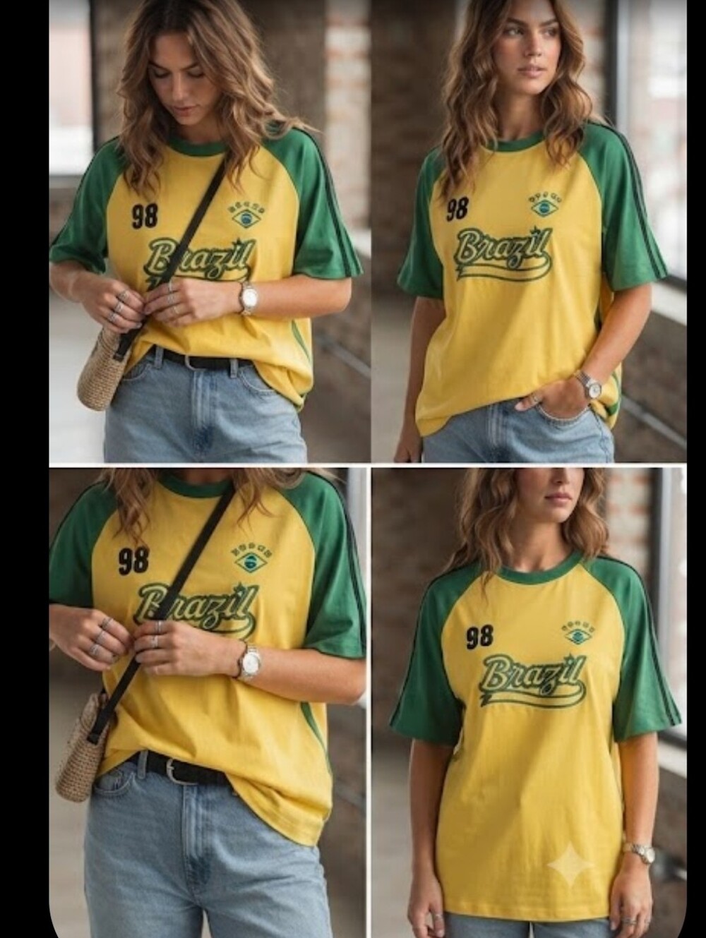 Womens SizeL- Cactus Jack Travis Scott Soccer Brazil Tour Yellow Jersey